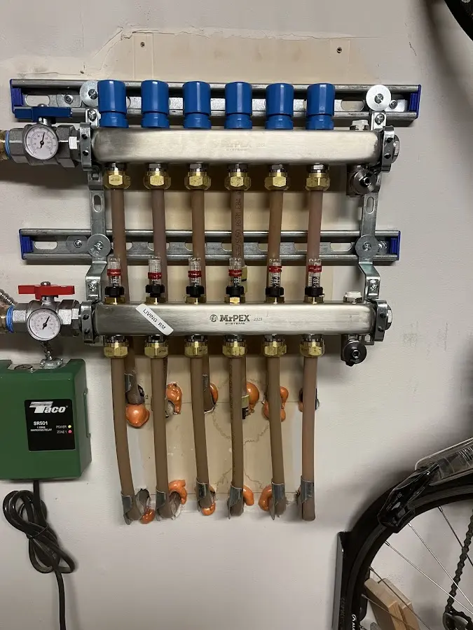 Plumber performing Gas Line Installation at a residential property in Cuyahoga Falls